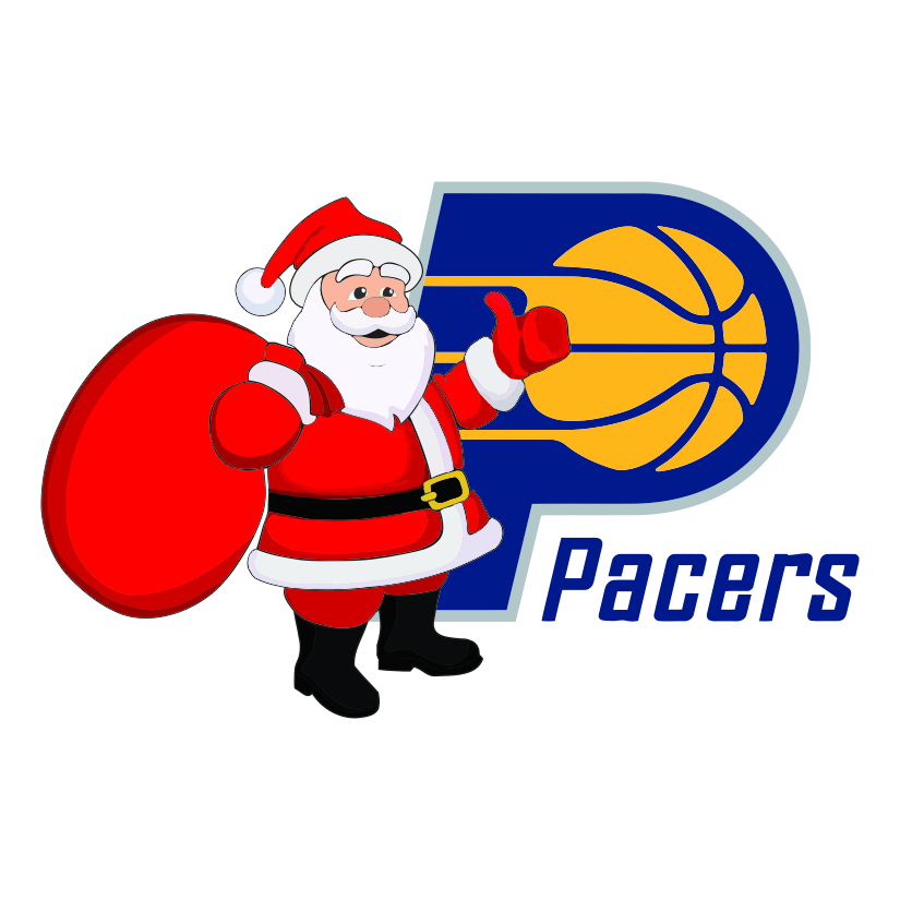 Indiana Pacers Santa Claus Logo iron on paper